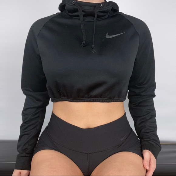 Nike Tops - NIKE Cinch Long Sleeve Crop Hoodie